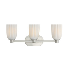 Savoy House 8-1245-3-SN - Baldwin 3-Light Bathroom Vanity Light in Satin Nickel