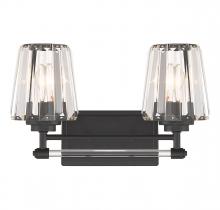 Savoy House 8-6001-2-BK - Garnet 2-Light Bathroom Vanity Light in Matte Black