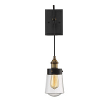 Savoy House 9-2065-1-51 - Macauley 1-Light Wall Sconce in Vintage Black with Warm Brass