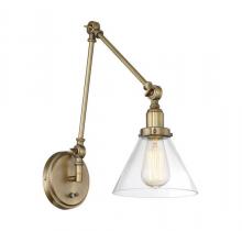 Savoy House 9-9131CP-1-322 - Drake 1-Light Adjustable Wall Sconce in Warm Brass