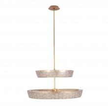 Kalco 523157OL - GEO 2-TIER CAPIZ PENDANT