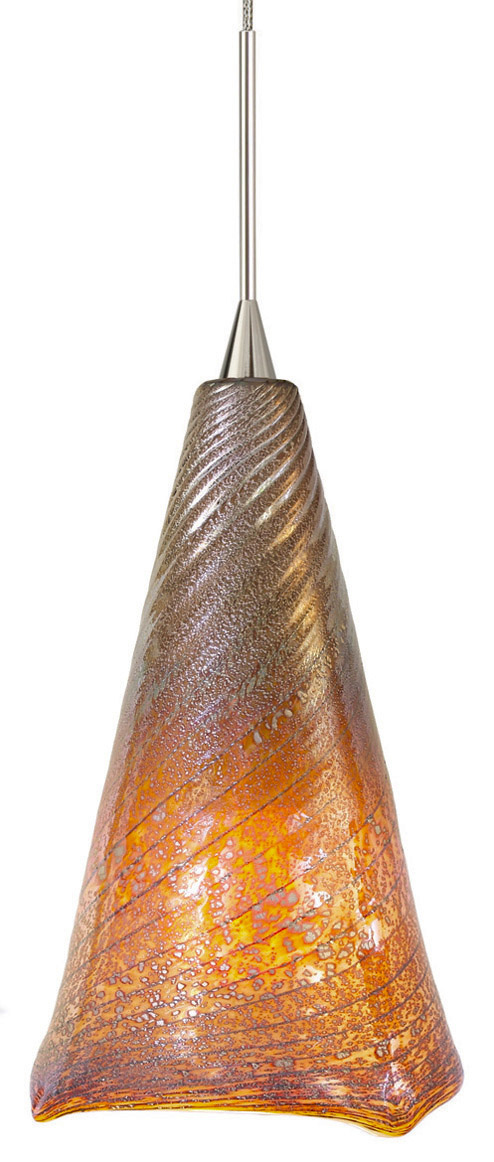 Pendant Swirl Lava Bronze GY6.35 Xenon 35W Monopoint Canopy