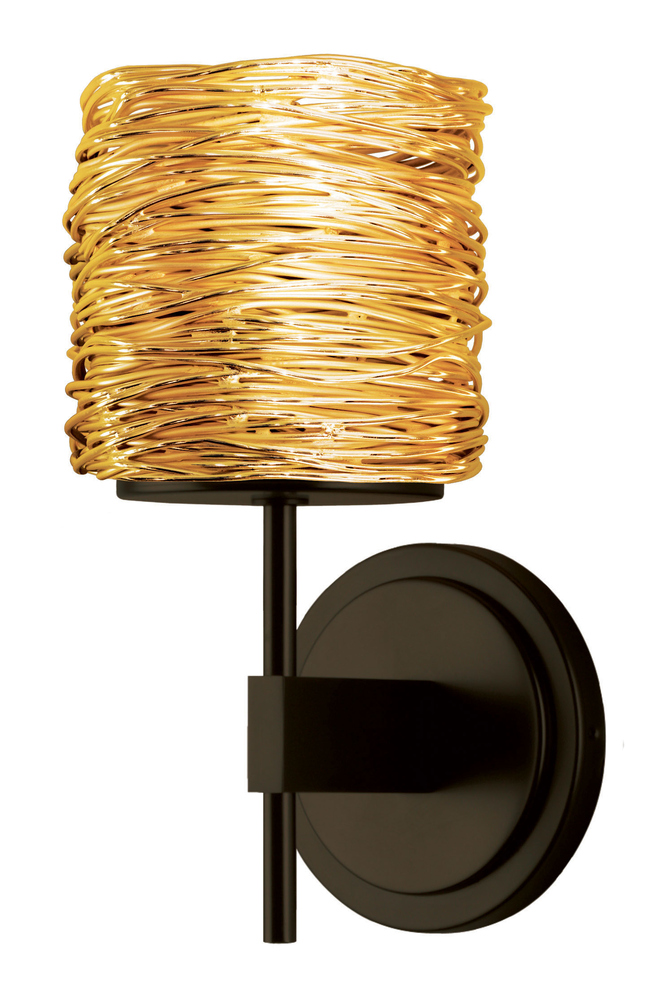 Wall Sconce Short Coil Gold  Bronze LED G4 JC 2W