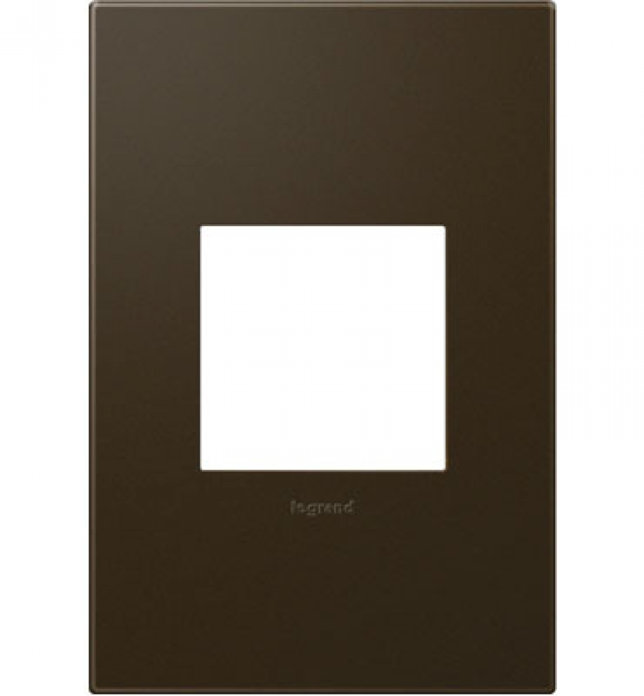 adorne® Bronze One-Gang Screwless Wall Plate with Microban®