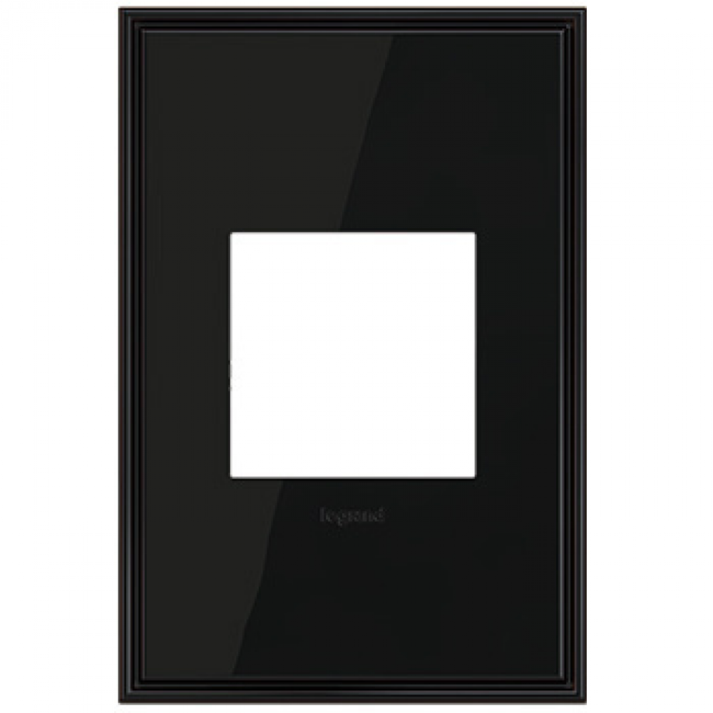 adorne® Black Nickel One-Gang Screwless Wall Plate