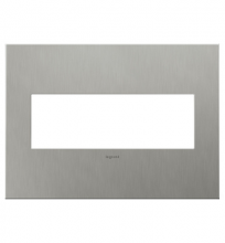 Legrand AD3WP-MS - Extra-Capacity FPC Wall Plate, Brushed Stainless (10 pack)