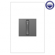 Legrand ASWR1532M4 - adorne® Whisper® Switch, Magnesium, with Microban®