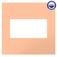 Legrand AWP2GPY - adorne® Peachy Two-Gang Screwless Wall Plate with Microban®