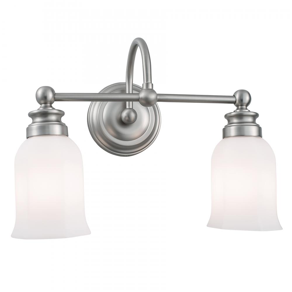 Emily 2 Light Sconce - Brushed Nickel