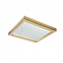 Norwell 5391-SB-WV - For-Square LED Flush Mount Light - Satin Brass