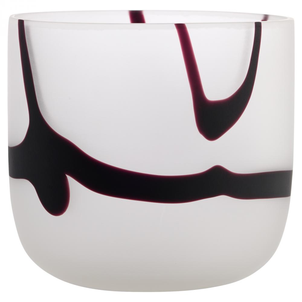 Crawford Vase | White | Black - Small
