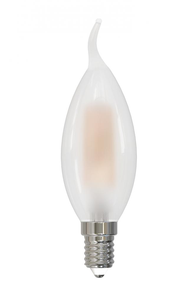 3.74" M.O.L. Frost LED C11, E12, 2.5W, Dimmable, 3000K