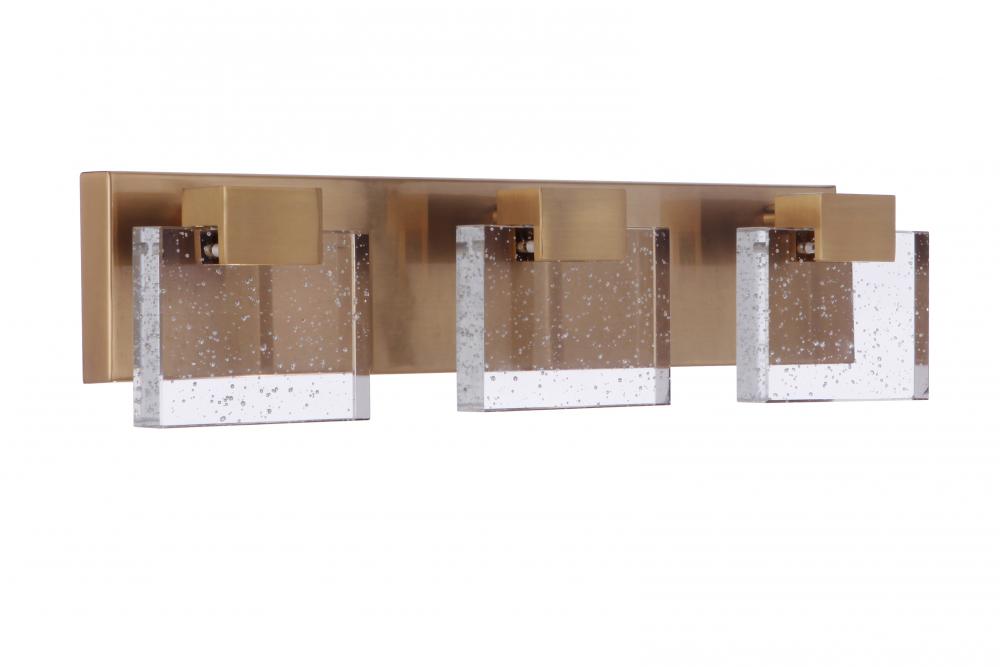 Alamere 3 Light LED Vanity in Satin Brass