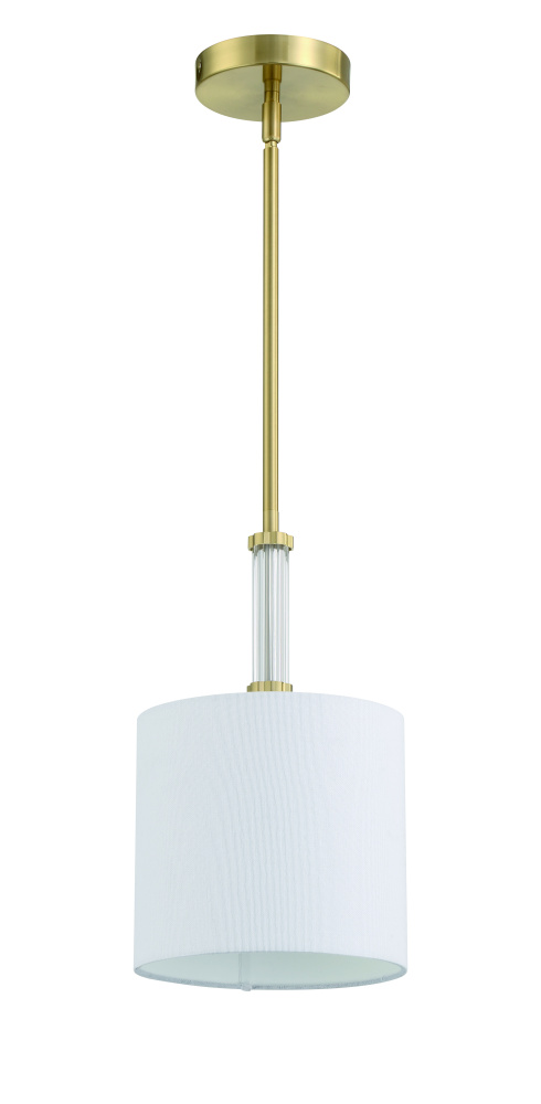 Fortuna 1 Light Mini Pendant in Satin Brass