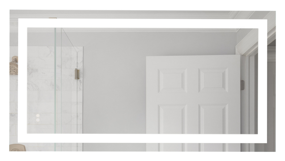 60" x 32" x 1.8" Rectangle Front Lit LED Mirror, Defogger & Dimmer, 3000K/4000K/5000K