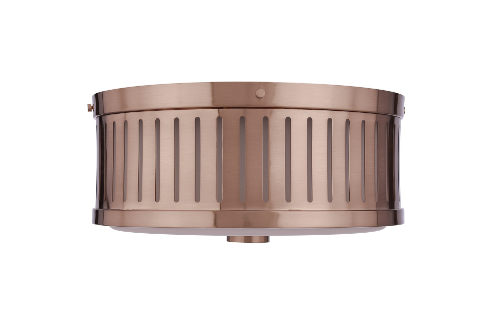 Livingston 3 Light Flushmount in Satin Brass