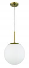 Craftmade 56892-SB-WG - 1 Light Medium Pendant with White Glass