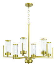 Craftmade 60126-SB - Requires 6 Candelabra Base 60 Watt Bulbs (Not Included)