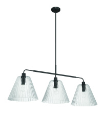 Craftmade 61173-FB - Pleated 4 Light Island in Flat Black