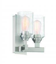 Craftmade 53162-BNK - Chicago 2 Light Wall Sconce in Brushed Polished Nickel