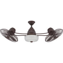 Craftmade BW248AG6 - Bellows II 48" 6-Blade Indoor/Outdoor (Damp) Ceiling Fan in Aged Bronze Textured
