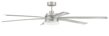 Craftmade CLZ72PN6 - Chilz 72" 6-Blade Indoor/Outdoor (Damp) Smart Ceiling Fan, Painted Nickel, Integrated LED Light 