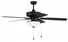 Craftmade OP211FB5 - Outdoor Pro Plus 211 52" 5-Blade Indoor/Outdoor (Wet) Ceiling Fan in Flat Black w/ Flat Black Bl