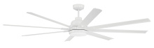 Craftmade RSH72W8 - Rush 72" 8-Blade Indoor/Outdoor (Wet) Ceiling Fan in White w/ White Blades