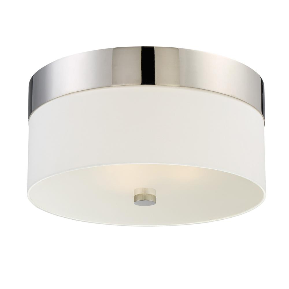 Libby Langdon Grayson 16'' Polished Nickel Flush Mount