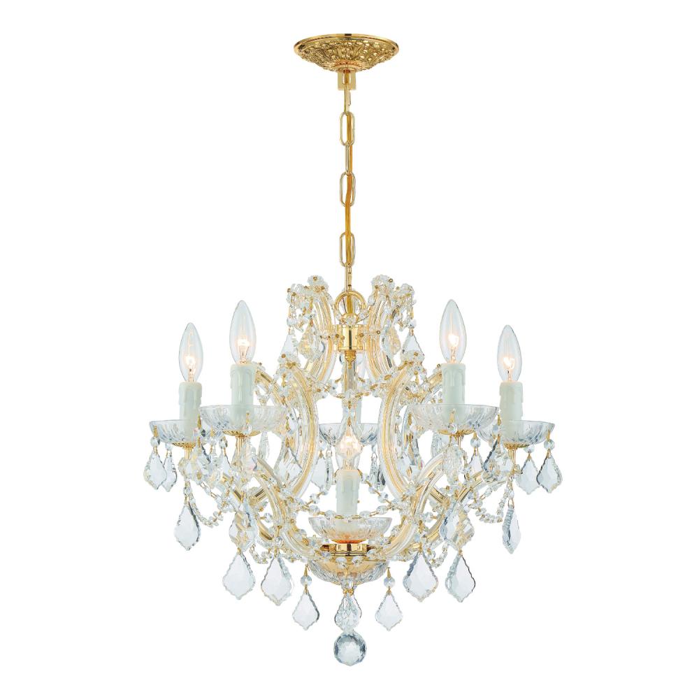 Maria Theresa 20'' Swarovski Spectra Crystal Gold Chandelier