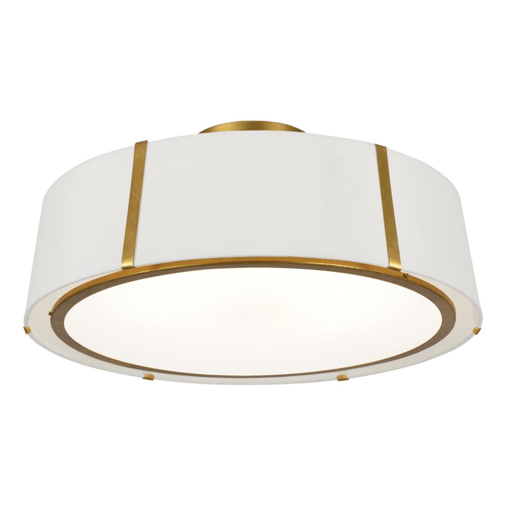Fulton 24'' Antique Gold Semi Flush Mount