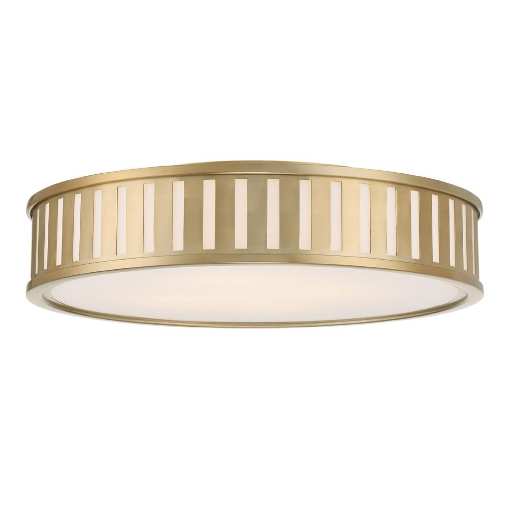 Kendal 4 Light Vibrant Gold Flush Mount