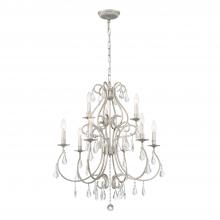 Crystorama 5019-OS-CL-S - Ashton 25.5'' Swarovski Strass Crystal Olde Silver Chandelier