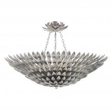 Crystorama 519-SA_CEILING - Broche 30'' Antique Silver Semi Flush Mount