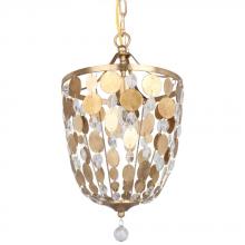 Crystorama 560-GA - Crystorama Bella 1 Light Antique Gold Pendant