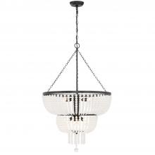 Crystorama 610-MK - Rylee 8 Light Matte Black Chandelier