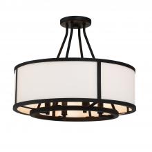 Crystorama BRY-8004-BF_CEILING - Bryant 4 Light Black Forged Semi Flush Mount