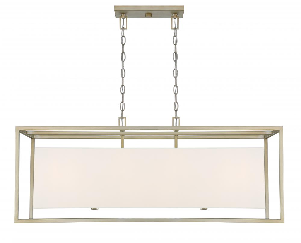 Chloie Collection - 4 Light - Island - 39"W - 16.5"H - Sterling Gold Finish