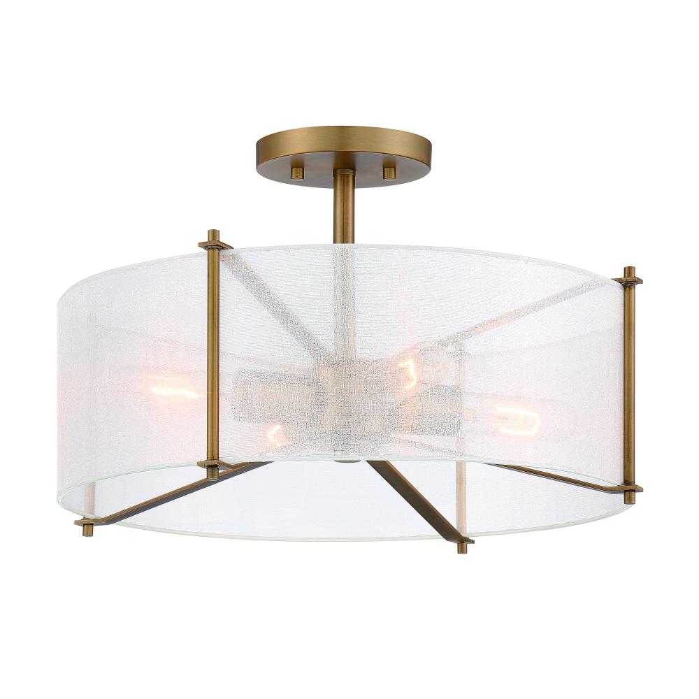 Daybreak 17.75" 4-Light Semi-Flush