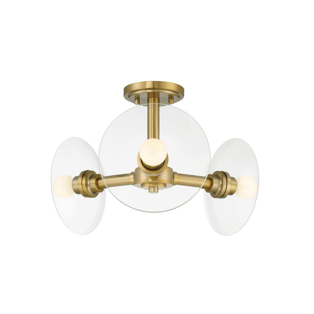Litto 14.75" 3-Light Semi-Flush