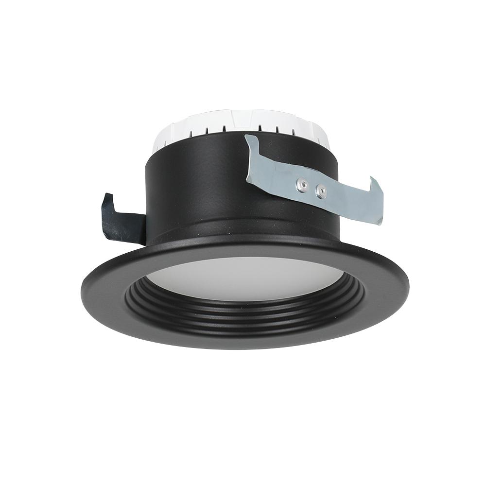 4 in. 3000K Integrated LED Black, Soft White Recessed CEC-T20 Baffle Trim