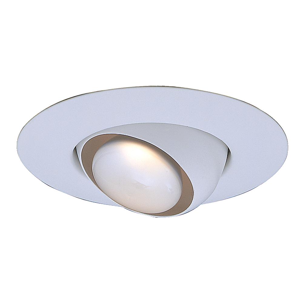 6" White Eyeball Trim, Max Lamp-R30/75W