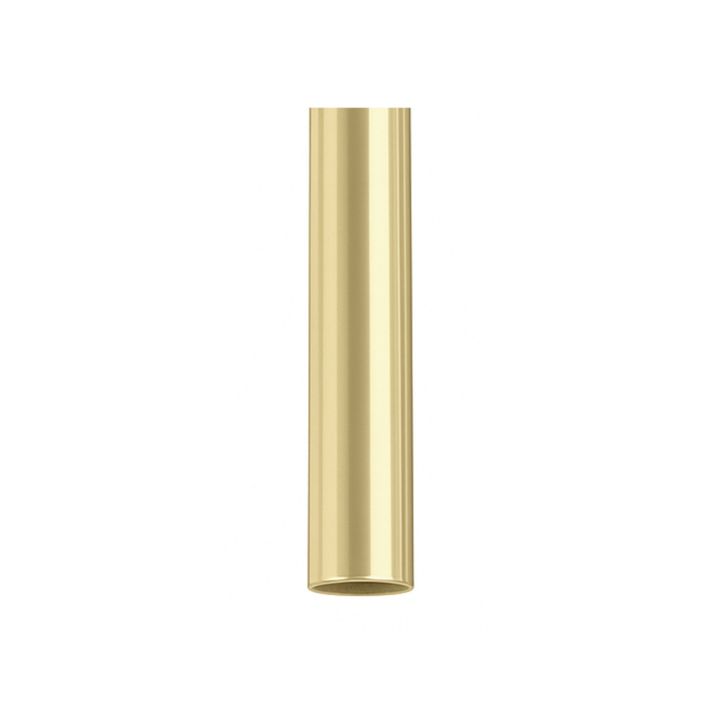 5" Downrod with Coupling Cover for Matthews Gerbar Fans - Polished Brass Finish
