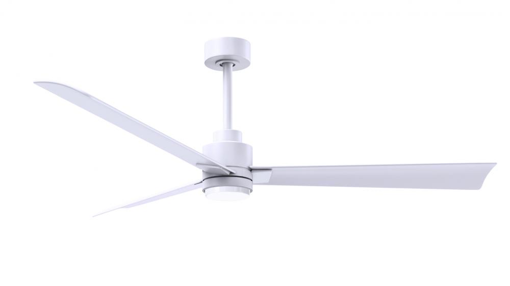 Alessandra - 56" Three Blade Transitional Ceiling Fan - 5CCT Integrated LED - Matte White Finish