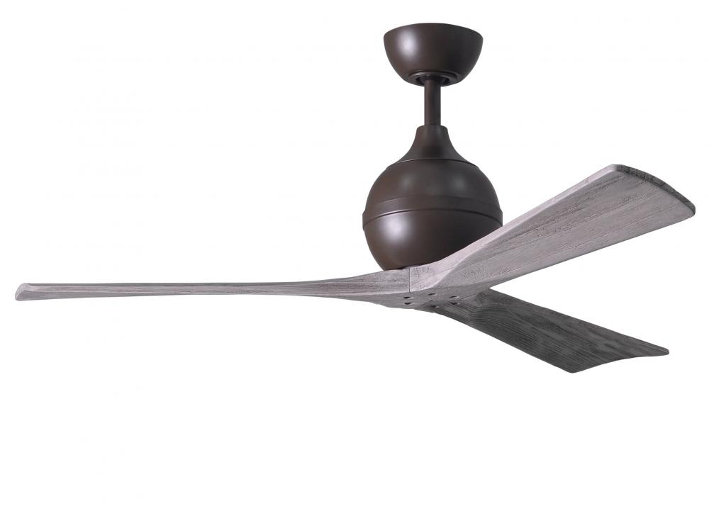 Irene-3 - Three Blade Paddle Fan - 52" - Textured Bronze Finish - Barn Wood Tone Blades