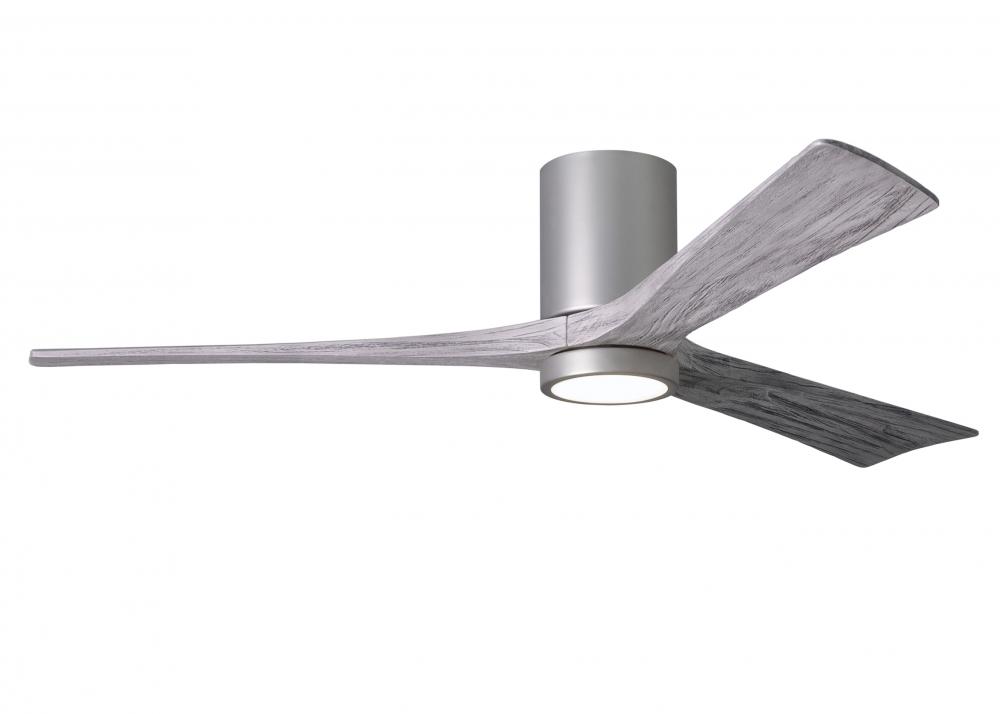 Irene-3HLK - 60" Three Blade Flush Mount Paddle Fan - 5CCT Integrated LED - Brushed Nickel Finis