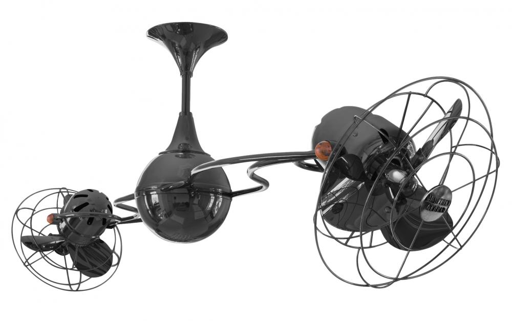 Italo Ventania - Rotational Ceiling Fan - Black Nickel Finish - Metal Blades