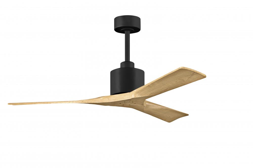 Nan - 52" Ceiling Fan - Matte Black Finish - Light Maple Tone Blades