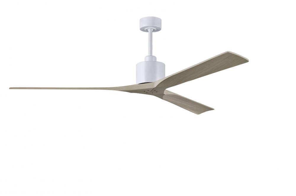 Nan XL 6-speed ceiling fan in Matte White finish with 72” solid gray ash tone wood blades