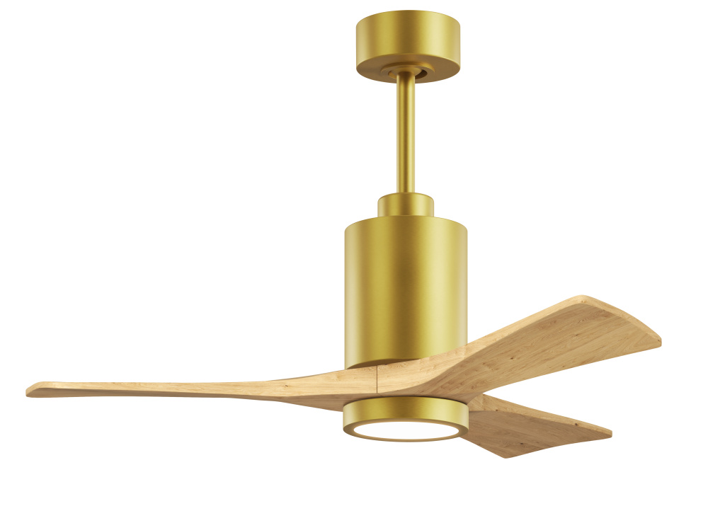 Patricia-3 - 42" Three Blade Ceiling Fan - 5CCT Integrated LED - Brushed Brass Finish